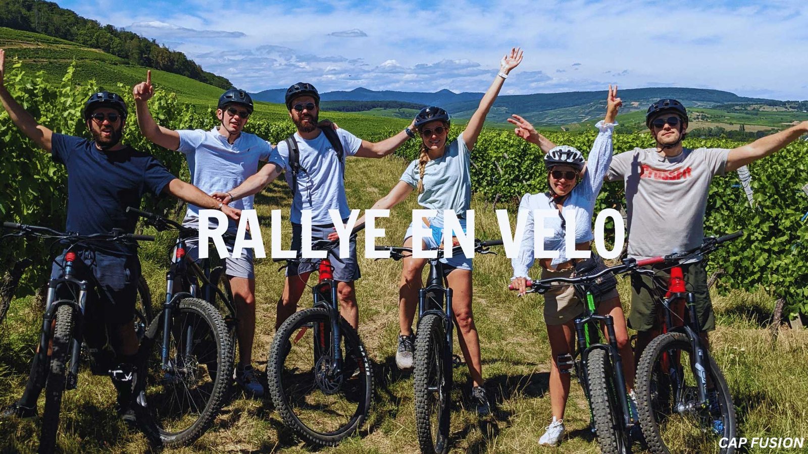 Rallye en vélo Séminaire en Alsace sur la route des vins Agence Evènementiel Cap Fusion